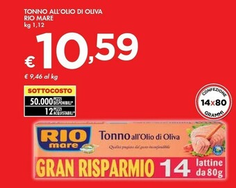 Bennet Rio Mare Tonno All'Olio Di Oliva offerta
