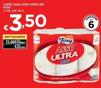 Bennet Foxy Carta Casa Asso Ultra Big offerta
