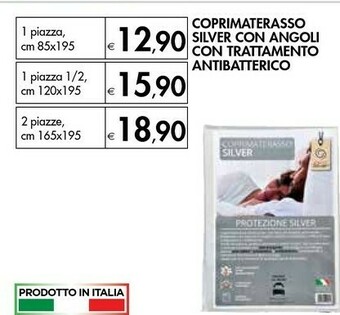 Bennet Coprimaterasso Silver Con Angoli Con Trattamento Antibatterico offerta