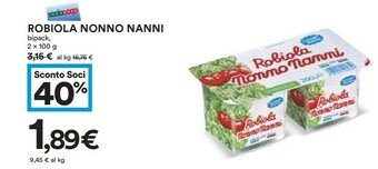 Coop Nonno Nanni Robiola offerta
