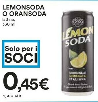 Coop Lemonsoda O Oransoda offerta