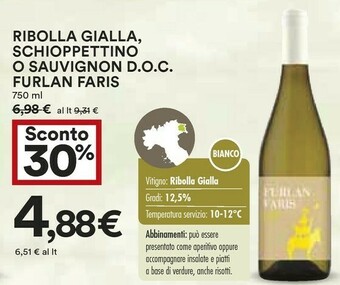 Coop Ribolla gialla Vino bianco offerta