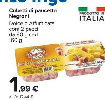 Carrefour Negroni Pancetta offerta
