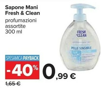Carrefour Fresh & Clean Sapone liquido offerta