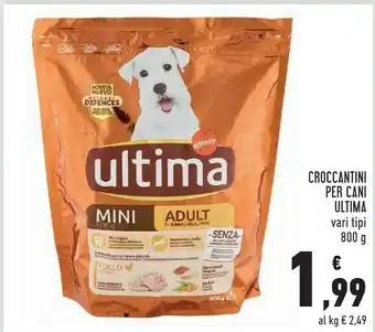 Conad Ultima Croccantini Per Cani Con Pollo 800g offerta