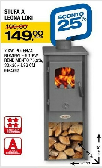 Bricofer Stufe a pellet offerta
