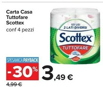 Carrefour Scottex Rotoli di carta offerta