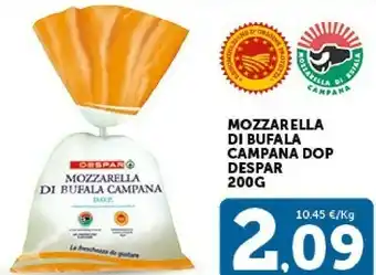 Despar Mozzarella di bufala offerta