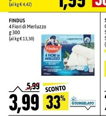 Emi Supermercati Findus Filetti di merluzzo offerta