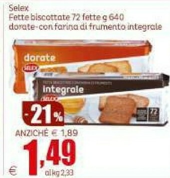 Elite Selex Fette biscottate offerta