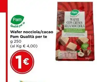 Metà Pam & Panorama - Snack Wafer Con Crema Alla Nocciola 250 G(ml) offerta