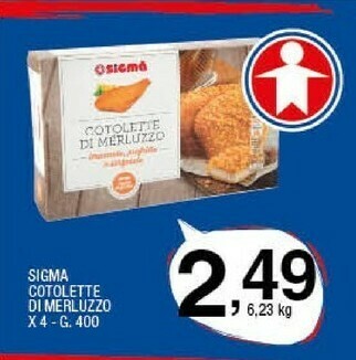 Ok Sigma Sigma - 4 Cotolette Di Merluzzo 400 G(ml) offerta