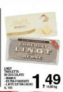 Ok Sigma Lindt Tavoletta Di Cioccolato offerta