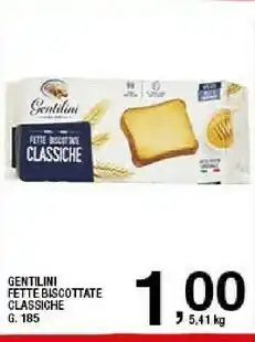 Gentilini Fette Biscottate 185 G(ml)