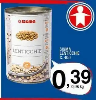 Ok Sigma Sigma - Lenticchie Verdi Biologiche 400 G(ml) offerta