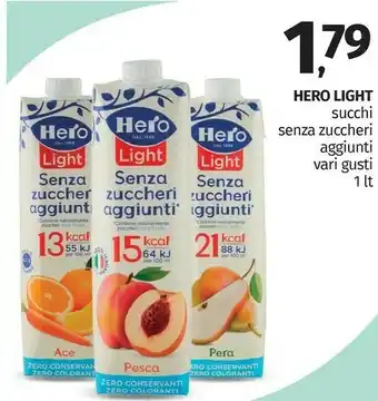 Pam Hero Light Succhi Senza Zuccheri Aggiunti offerta