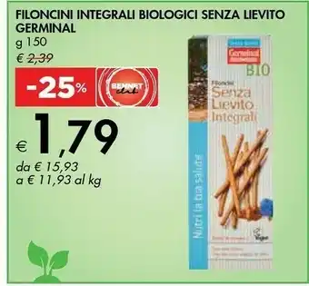 Bennet Germinal Filoncini Integrali Biologici Senza Lievito offerta