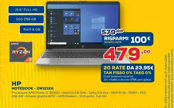Euronics HP Notebook 2W1E1EA offerta