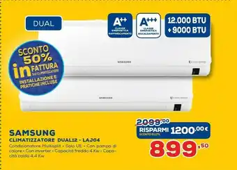 Euronics Samsung Climatizzatore DUAL12 - LAJ04 offerta