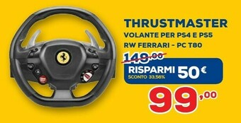 Thrustmaster Volante Per PS4 E PS5 PC T80