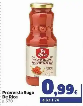 De rica Provvista Sugo