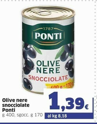 Sigma Ponti Olive Nere Snocciolate offerta