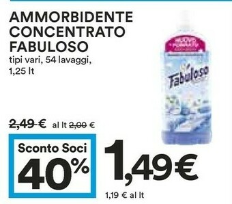 Coop Fabuloso Ammorbidente Concentrato offerta