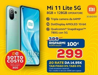 Euronics Xiaomi Mi 11 Lite 5g offerta