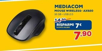 Euronics Mediacom Mouse Wireless AX920 offerta