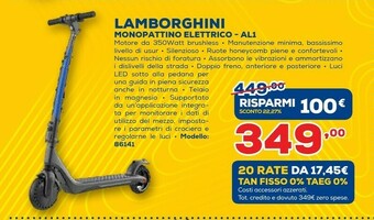 Euronics Lamborghini Monopattino AL1 offerta