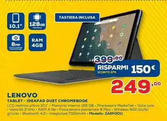 Euronics Lenovo Tablet - Ideapad Duet Chromebook offerta