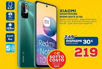 Euronics Xiaomi Xioami Smartphone Redmi Note 10 5G offerta