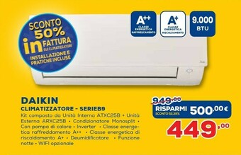 Euronics Daikin Climatizzatore Serie B9 offerta