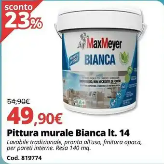 Brico Io Pittura Murale Bianca Lt. 14 offerta