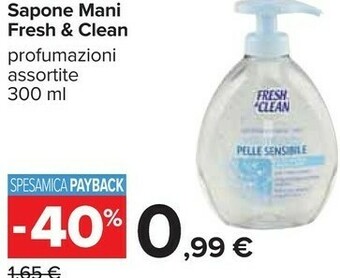 Carrefour Fresh & Clean Sapone liquido offerta