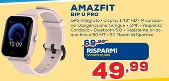 Amazfit Bip U Pro 3,63 Cm (1.43") LCD Rosa GPS (satellitare)