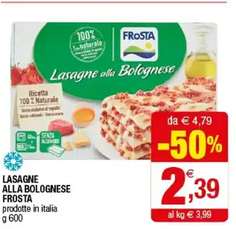 Iperal Frosta Lasagne Alla Bolognese offerta