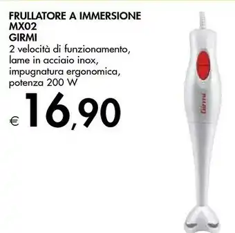 Bennet Girmi Frullatore A Immersione MX02 offerta
