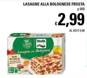 Basko Frosta Lasagne Alla Bolognese 600g offerta