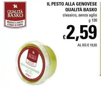 Basko Il Pesto Alla Genovese Qualità Basko 130g offerta