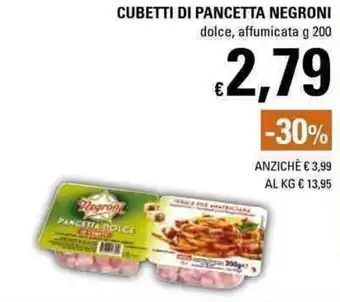 Basko Negroni Cubetti di Pancetta 200g offerta