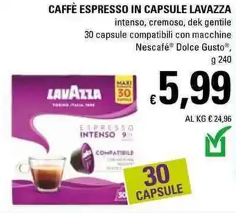 Basko Lavazza Caffè Espresso in Capsule 240g offerta