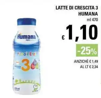 Basko Humana Latte di Crescita 3 470ml offerta