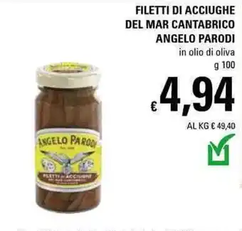 Basko Angelo Parodi Filetti di Acciughe del Mar Cantabrico 100g offerta