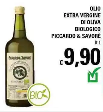 Basko Piccardo & Savorè Olio Extra Vergine di Oliva Biologico 1lt offerta