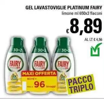 Basko Fairy Platinum Gel Lavastoviglie 650ml x 3 offerta