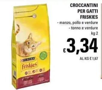 Basko Friskies Croccantini per Gatti 2kg offerta