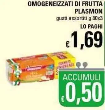 Basko Plasmon Omogeneizzati di Frutta 80g x 3 offerta