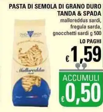 Basko Tanda & Spada Pasta di Semola di Grano Duro 500g offerta