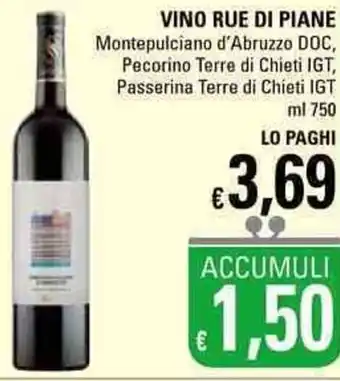 Basko Vino Rue di Piane 750ml offerta